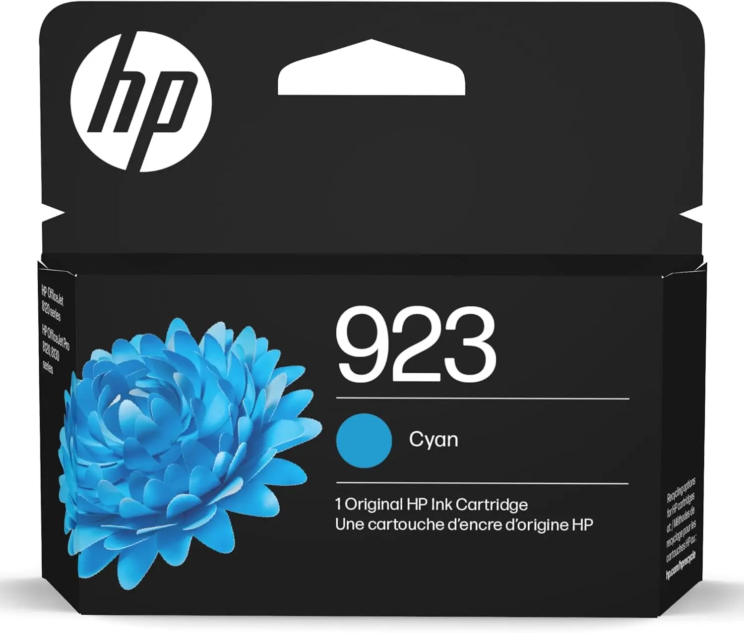 

Cyan Ink Cartridge for OfficeJet Pro 8120/8130, Instant Ink Compatible