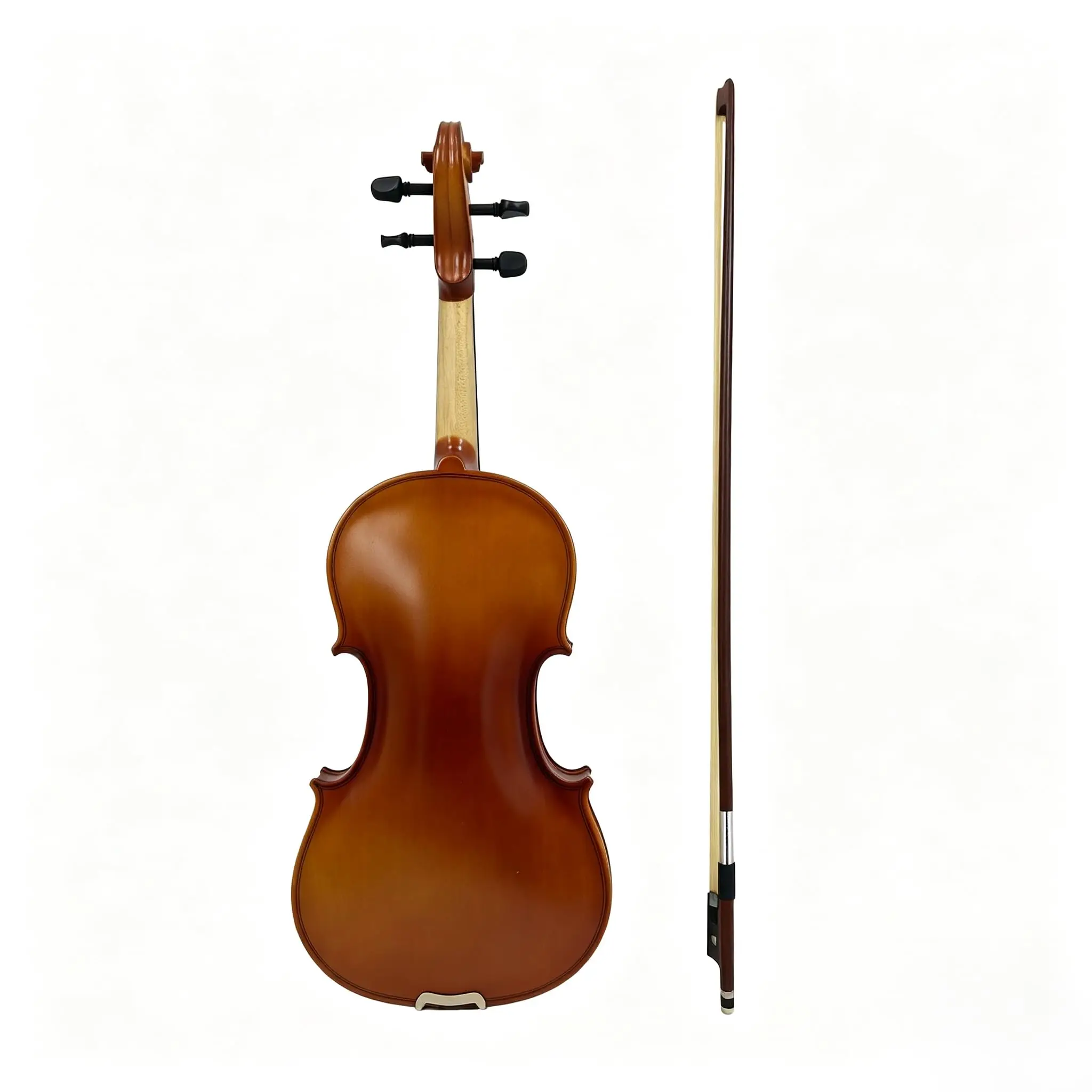 Beginner 4/4 Full Size Violin Set – Solid Wood Acoustic Fiddle with Protective Cover, Bow, Rosin, Shoulder Rest, Extra Strings & Clip-on Tuner – Glossy Finish