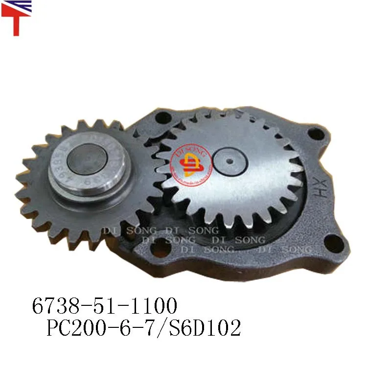 

6738-51-1100 oil pump for excavator PC200-6-7/S6D102 engine parts