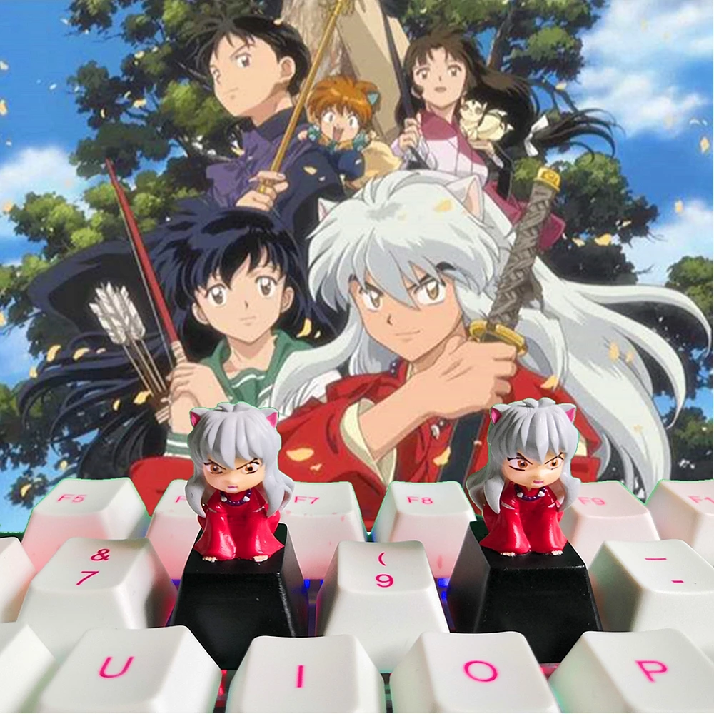 3D Printing Keycap 1 PCS Cartoon Cute  Inuyasha  Anime PBT Keycap Mechanical Keyboards Keycaps for Cherry MX axis R4 Height