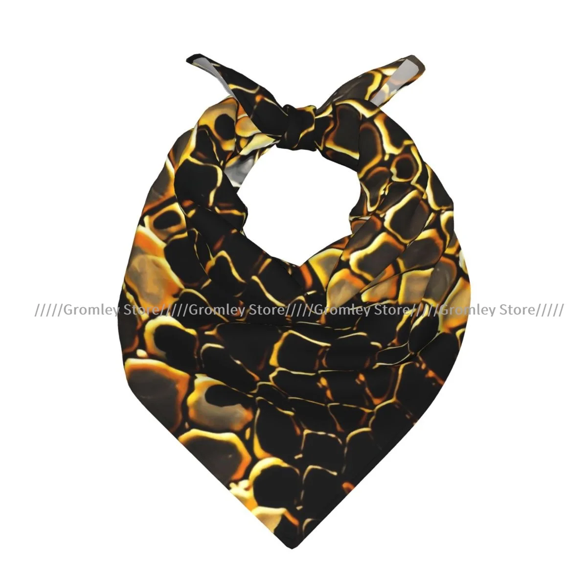 

Snake Scale Pattern Square Scarf Soft Breathable Daily Kerchief