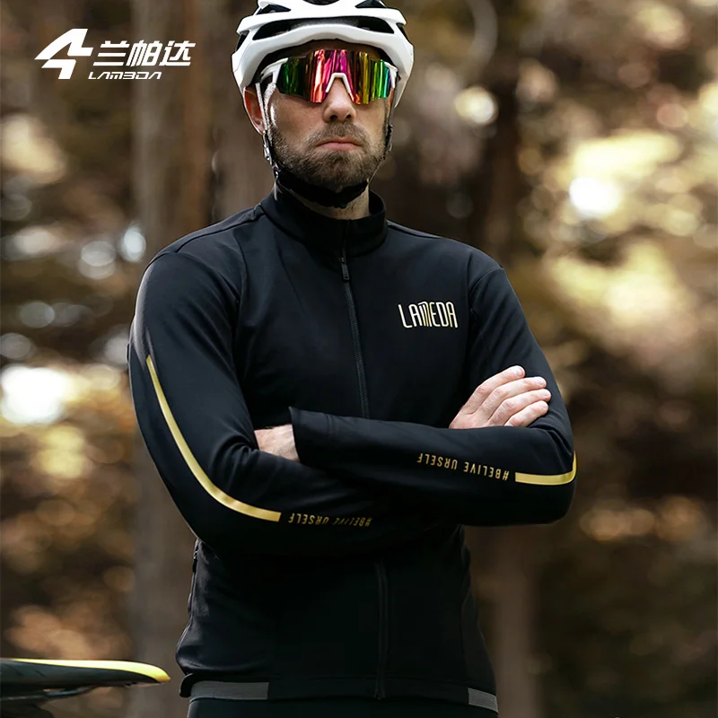 LAMEDA autumn and winter windproof cycling jacket men\'s warm long-sleeved mountain road bike clothes cycling jersey coats