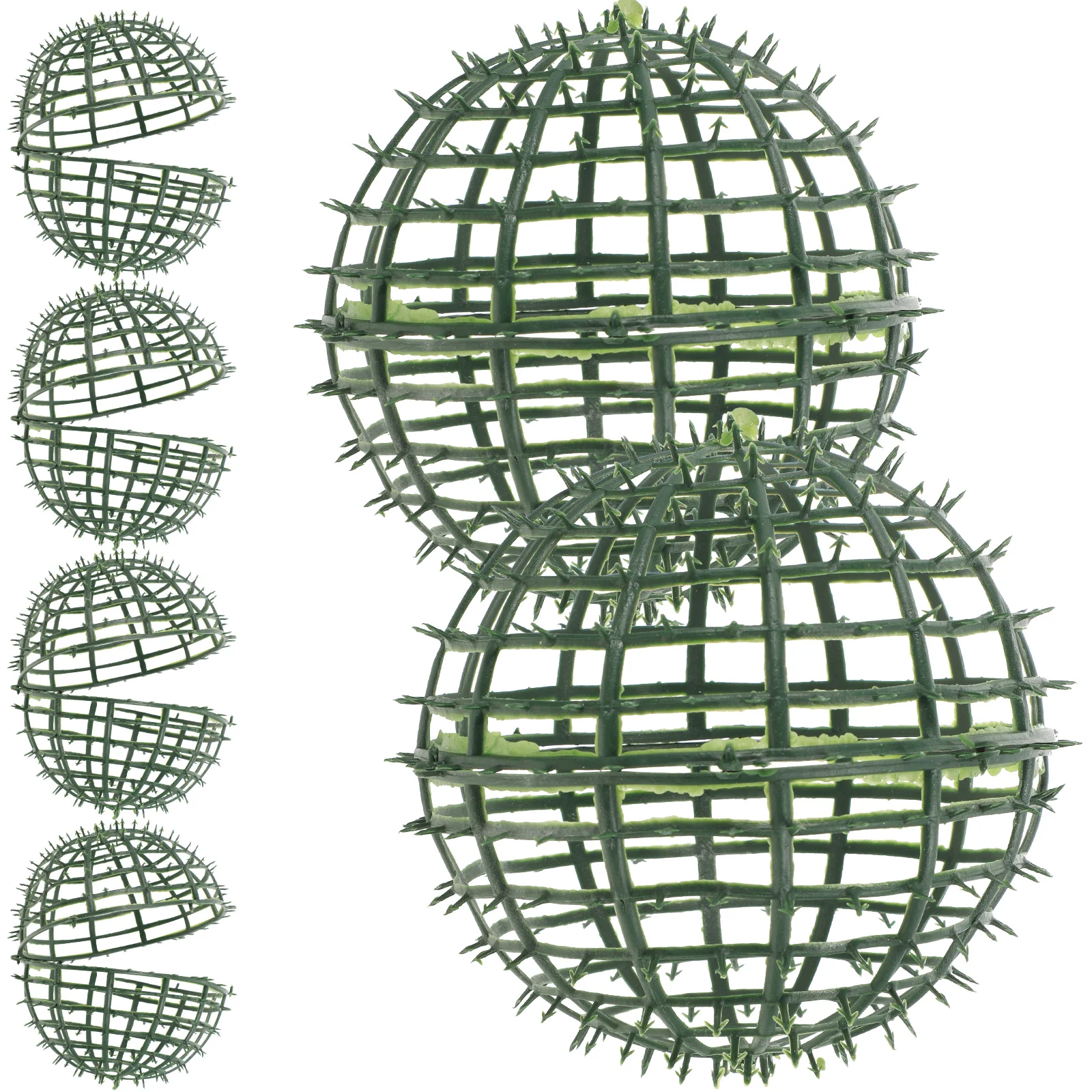 

6pcs Flower Shelf Holder Plant Support Orb Topiary Ball Rack Premium Plastic Gardening Stylish Safe Space