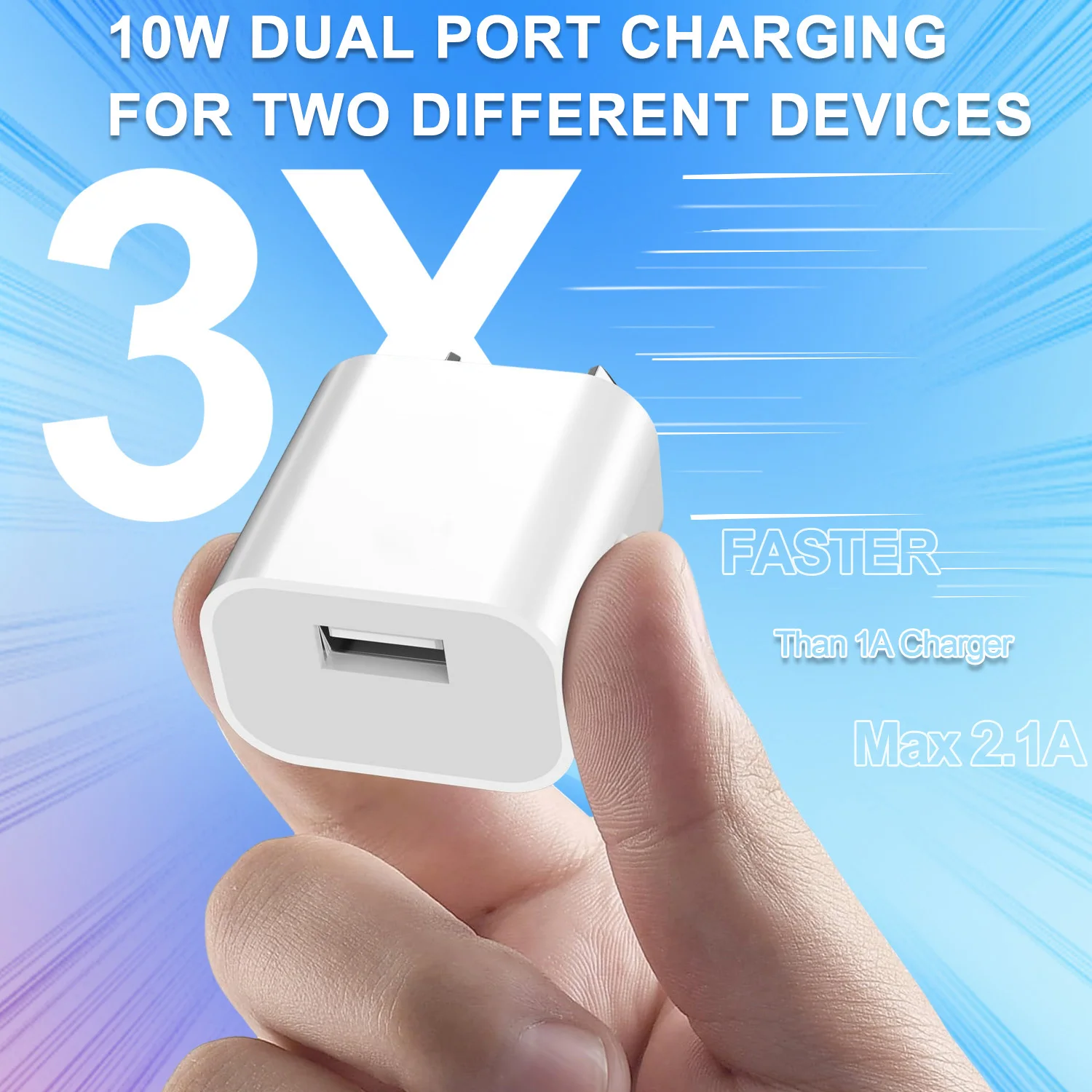 Mini White Single USB 2.1A AU Charger Block Australian Plug Wall Power Adapter Bulk Pack Mobile Phone Charger For Home Office Tr