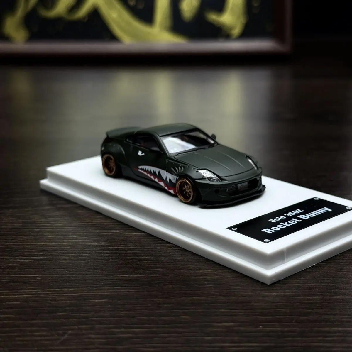 سولو دييكاست 1/64 مقياس نيسان 350Z Widebody مخصص "Apex Bite" الجبهة كبد الطبعة سبيكة نموذج سيارة لعب للأولاد هدية