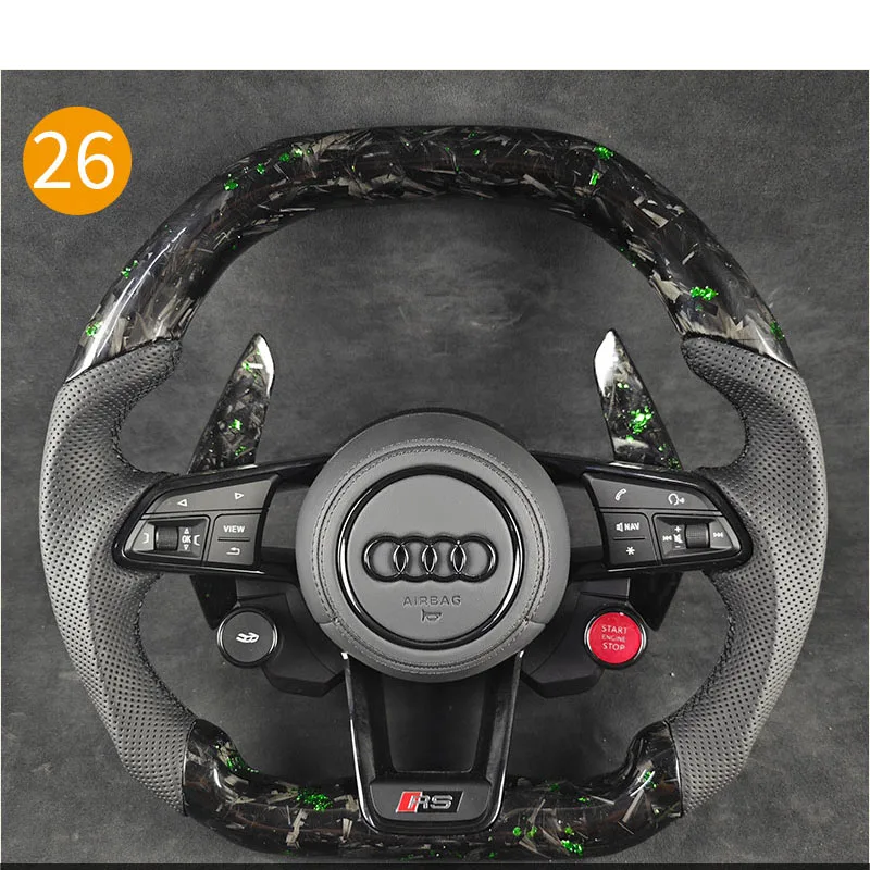 Fit for Audi A4 S4 A5 S5 B9 2017 2018 2019 replacement carbon fiber or leather Alcantara steering wheel Modification and upgrade