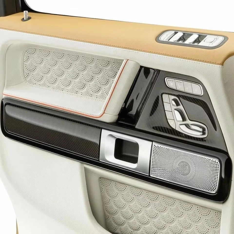 Luxury Car Full Interior Kit with Dashboard Seat and Anti-Slip Mat PU Leather Upgrade for G-CLASS by