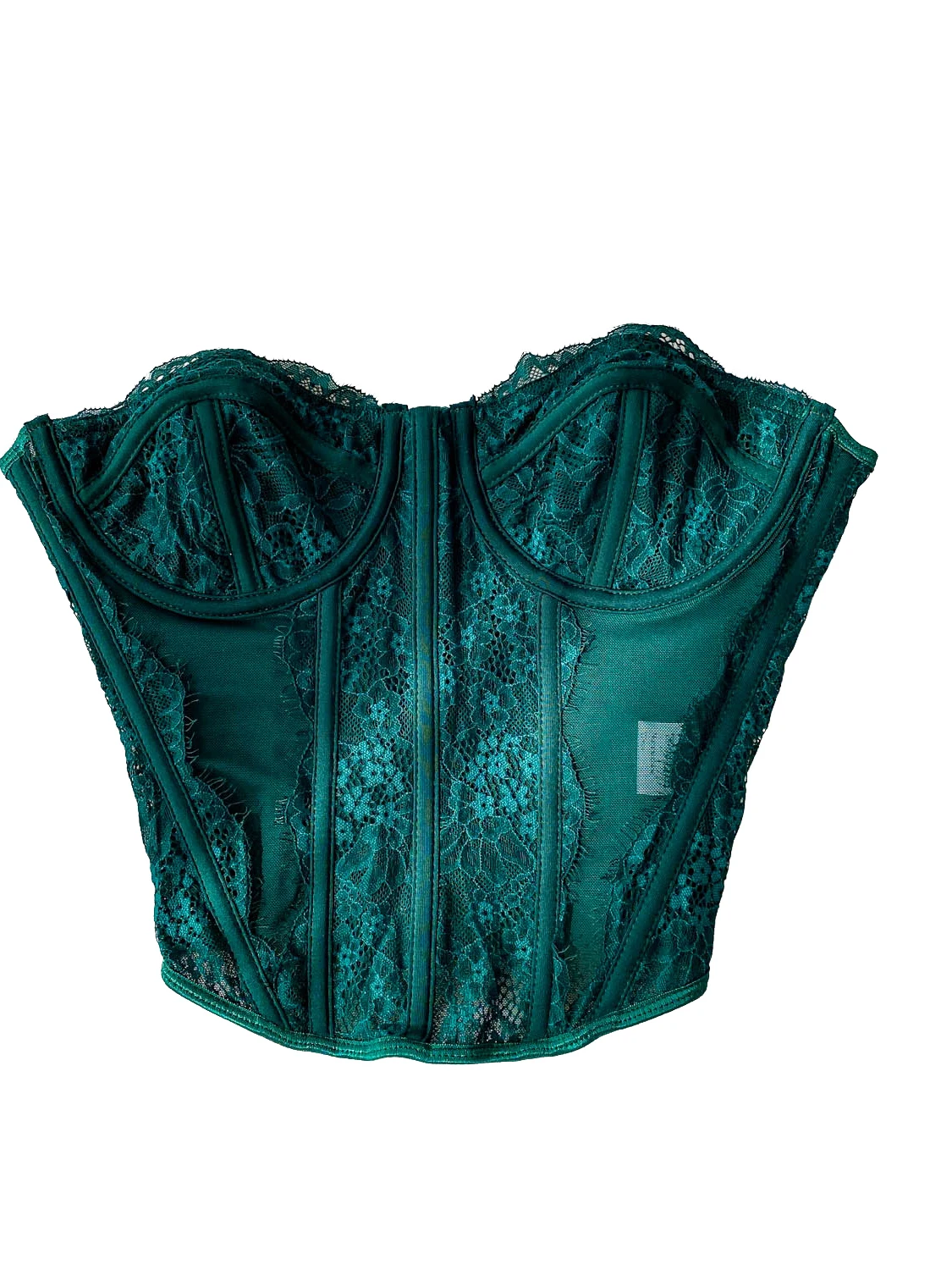 

Sexy Lace Crop Top Women's Summer ort Stitching Fibone Design Netting Splice Heavy Embroidery Form Fitting Korean Sle