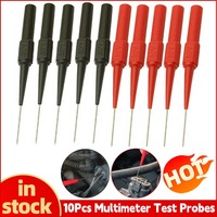 10PCS Test Leads Pin Test Probe Tips 0.7MM Connector Multimeter Needle for Banana Plug Car Tester Insulation Piercing Needle