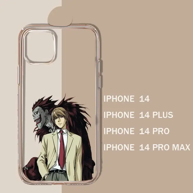 Death Note Ryuk manga Anime Phone Case Transparent soft For iphone 11 13 12 14 15 pro max mini plus