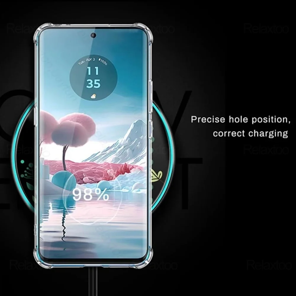 حافظة ناعمة شفافة لهاتف موتورولا إيدج 40 نيو درع غطاء مقاوم للصدمات Coque Moto Edge60 Fusion Edge50 50 60 Pro 5G ممتص الصدمات