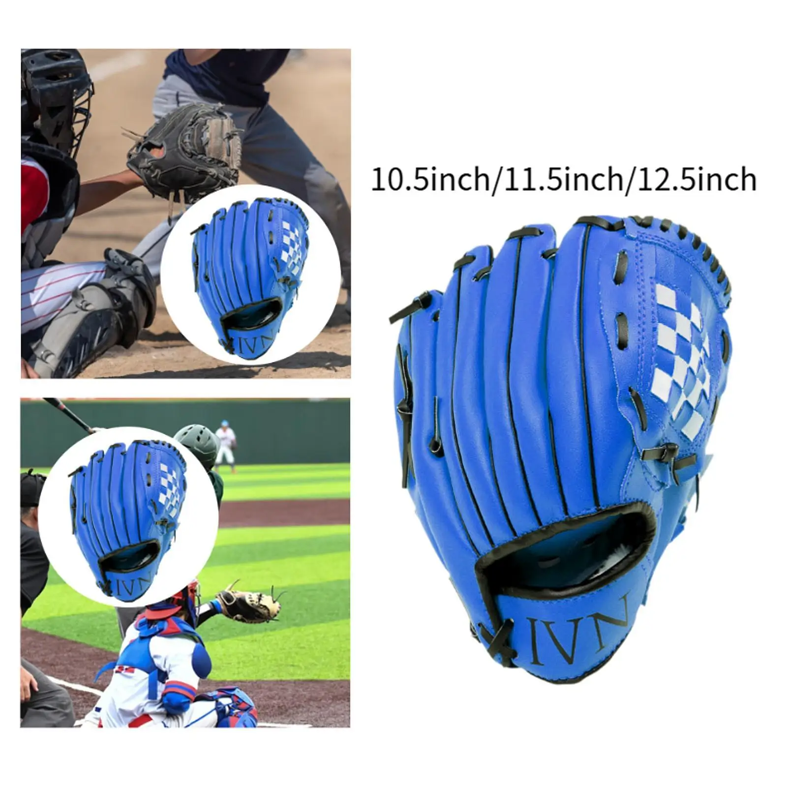 Guantes de Béisbol para Niños, de Cuero, con Protección Contra Impactos, para Infield y Outfield, para Niños y Adultos, para Entrenamiento de Sóftbol, Equipo Deportivo