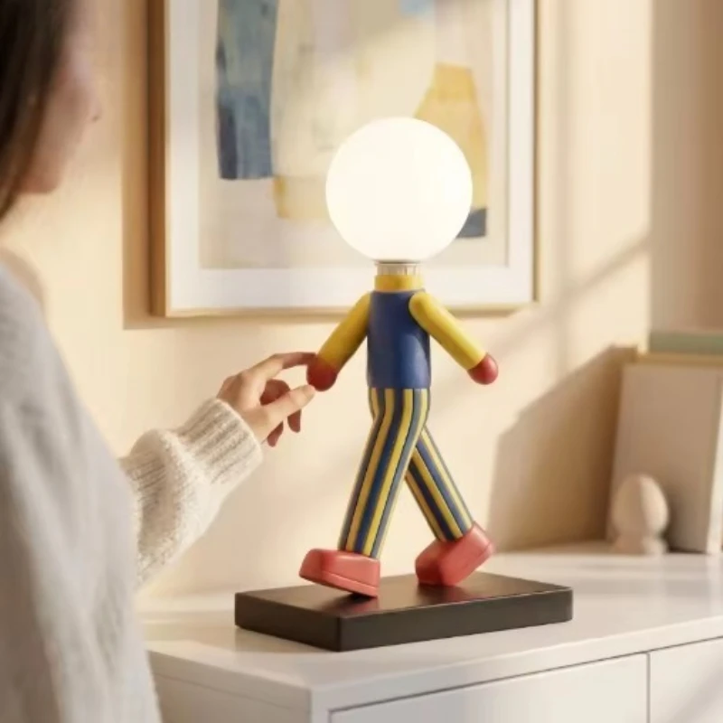 Creative Cartoon Character Decorated Floor Lamps Color Personality Table Lights Living Room Children's Room Nightstand Luminaire