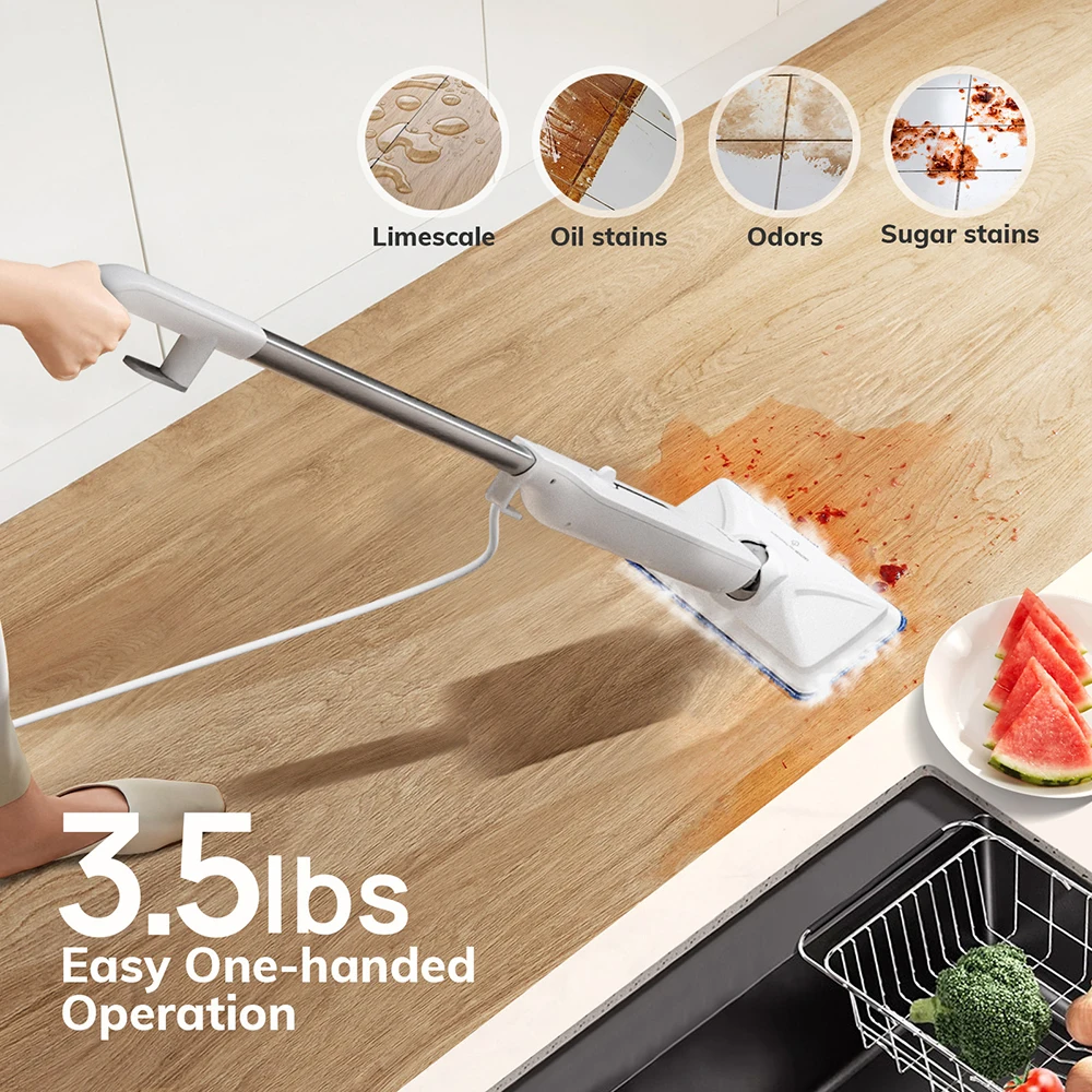 MIUI-ممسحة بخار كهربائية للأرضيات الصلبة ، منظف بخار يدوي متعدد الأغراض ، بلاط وأرضيات صفح ، خفيف الوزن