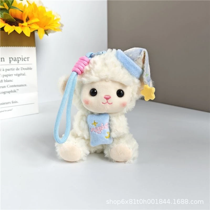 2026 Kawaii Little Sheep Book Bag Pendant Doll Doll Keychain Backpack Small Pendant Birthday Gift for Girls - view 3