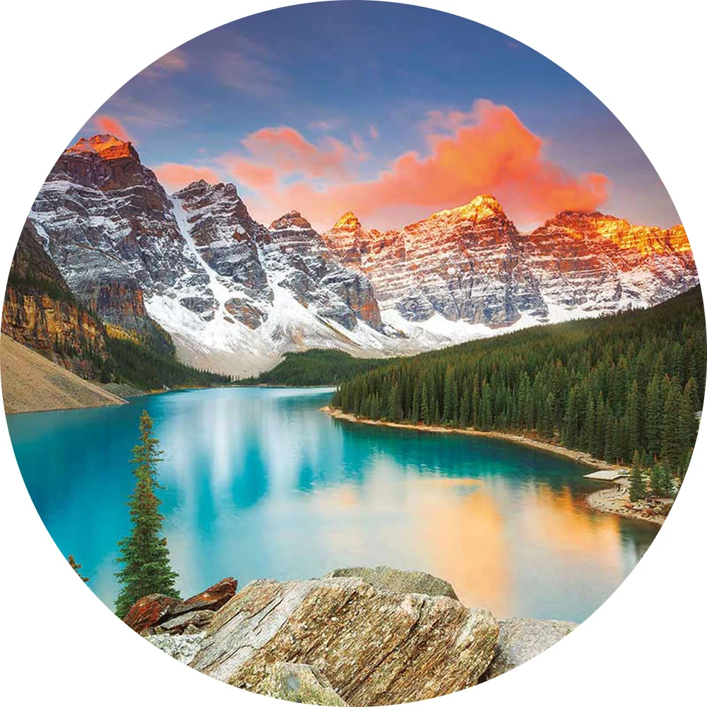 Puzzles 3D Moraine Lake Wooden Jigsaw Puzzle Funny Toys For Boys And Adults Wood Puzzle Board Games For Children Birthday Gift