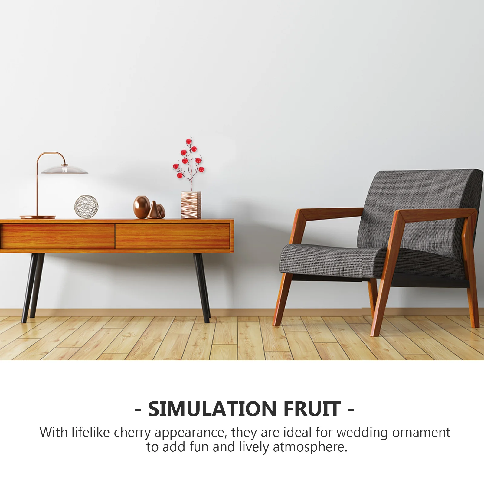 

4 Pcs Home Decor Artificial Cherry Simulated Decorative Berries Berry Picks Red Faux