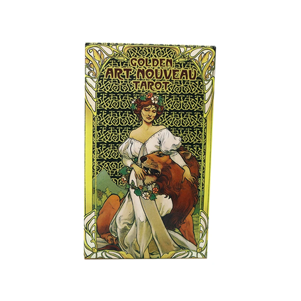 Golden Art Nouveau   Tarot Cards and Guidbook  English Tarot Cards.Spanish Tarot.Portuguese Tarot.French Tarot