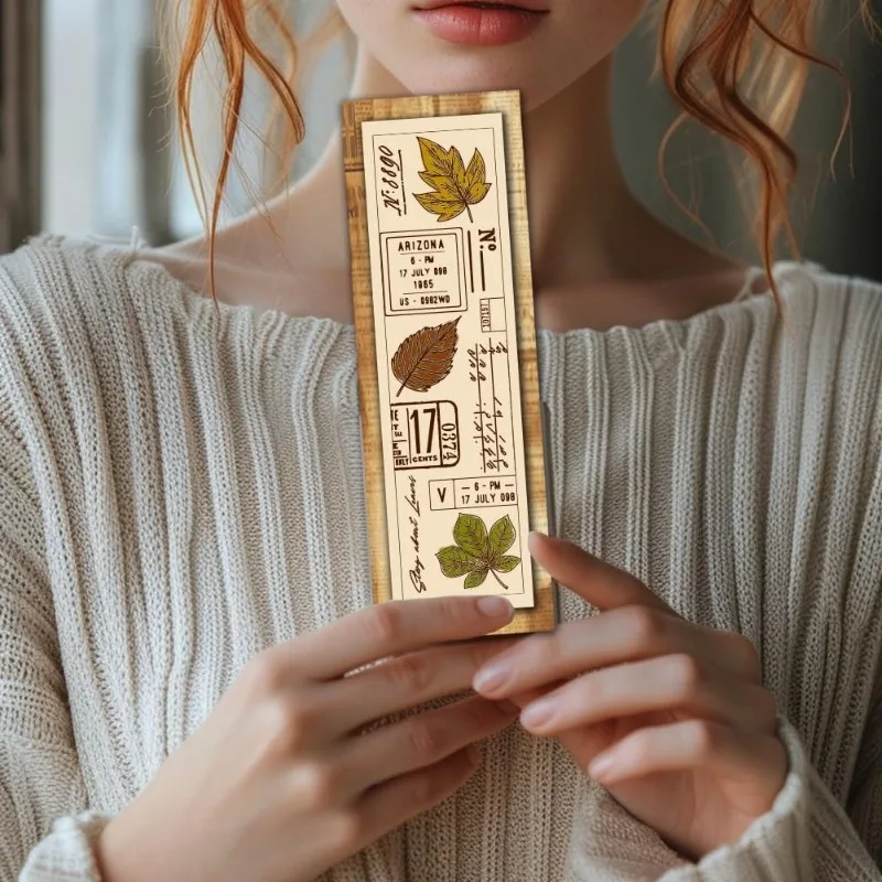 1pc Silicone Clear Stamps Vintage Bookmarks Plastic Stamp for DIY Scrapbooking Photo Album Decorative Cards Making Stamps