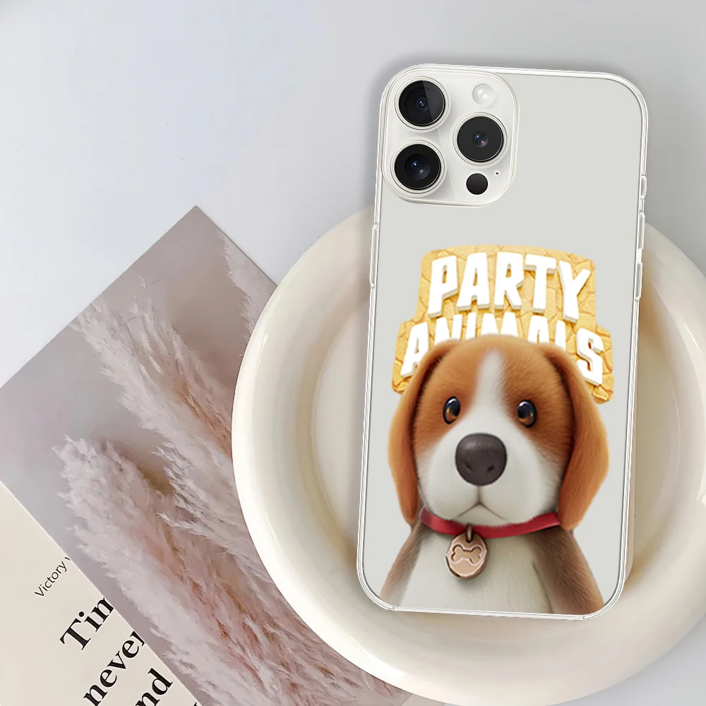 Game P-Party Animals Phone Case for iPhone 12 11 13 14 15 16 Max Pro Plus Transparent Soft Shell