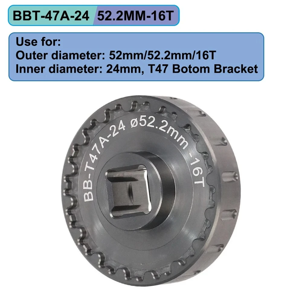 

Dual-use Bike T47 Bottom Bracket Installation and Removal Wrench T47 BB Repair Tool for 16T T47 Ceramicspeed BB Repairing