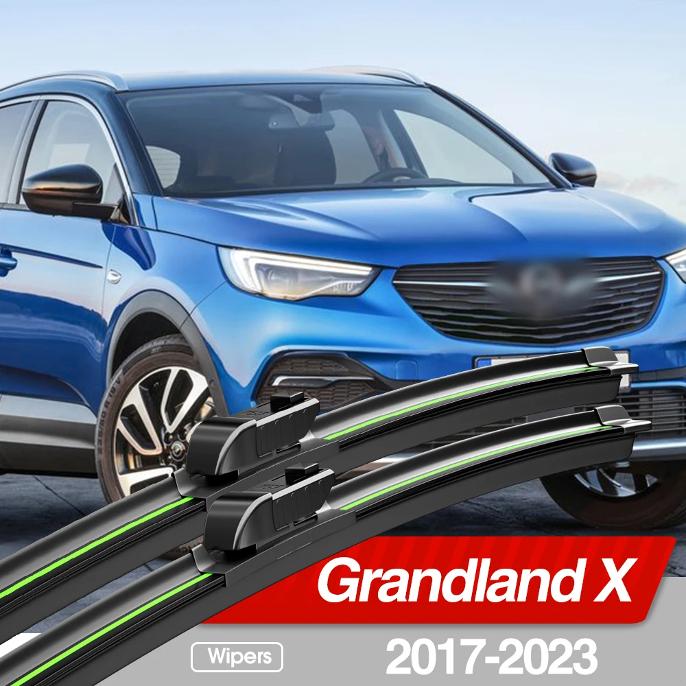 For Opel Grandland X 2017-2023 Front Windshield Wiper Blades 2pcs Windscreen Window Accessories 2018 2019 2020 2021 2022