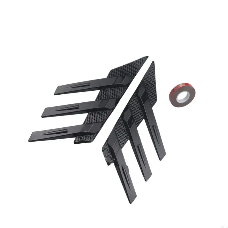 Universal Plastic Rear Window Side Spoiler Splitter For Car And SUVs With Adhesive Installation Enhances Aerodynamic