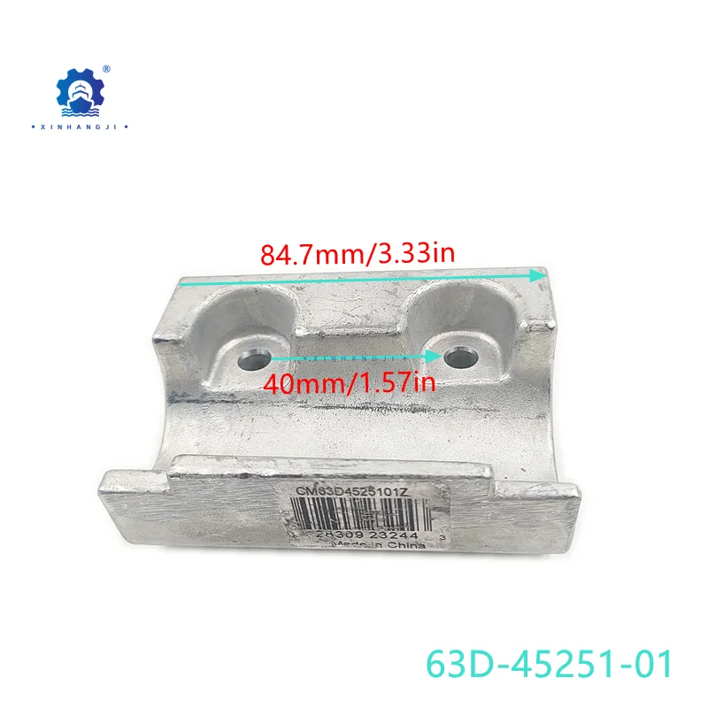 Manufacturer's direct supply 63D-45251-01 Zinc Anode For Yamaha  Outboard Motor Bracket 40V/50H/F50A/FT50B/E60H  63D-45251-01