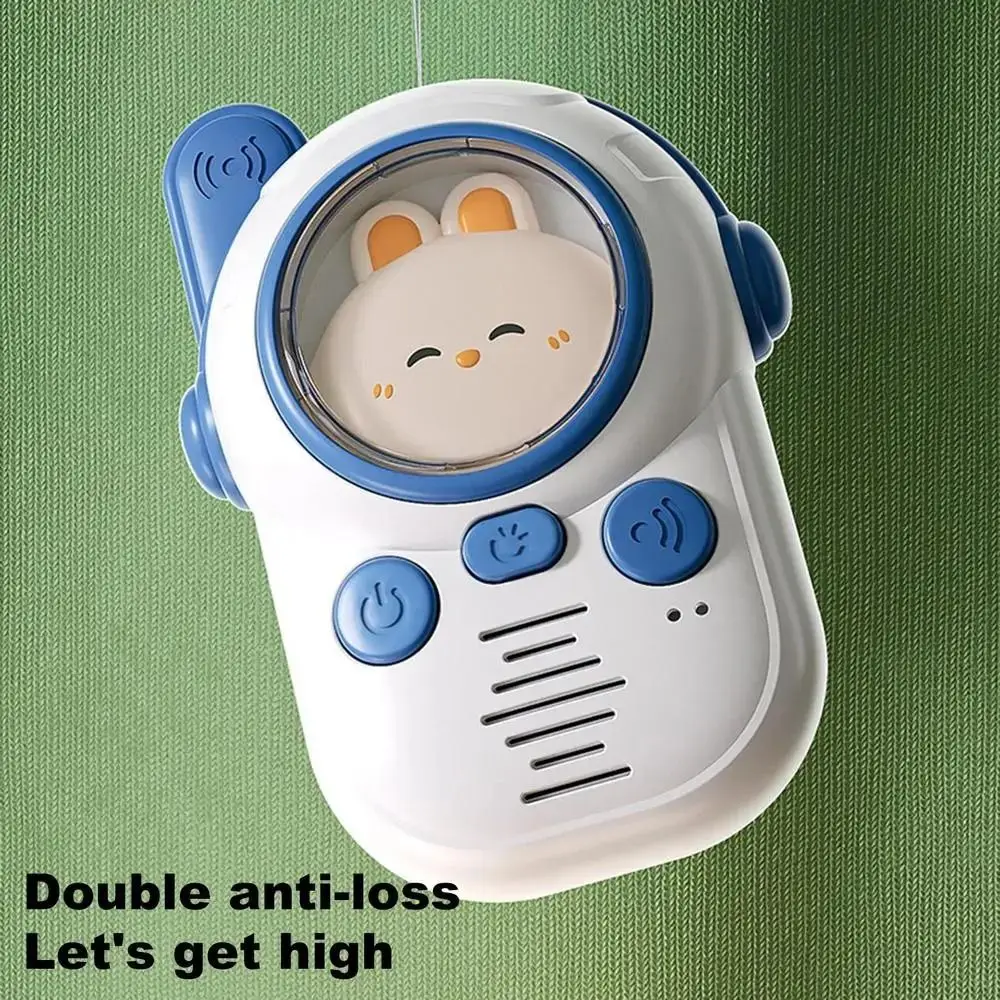 2Pcs Extended Range Radio Comfortable Grip Clear Sound 2 Way Communication Device 3 Buttons Lanyards Walkie Talkies Girls