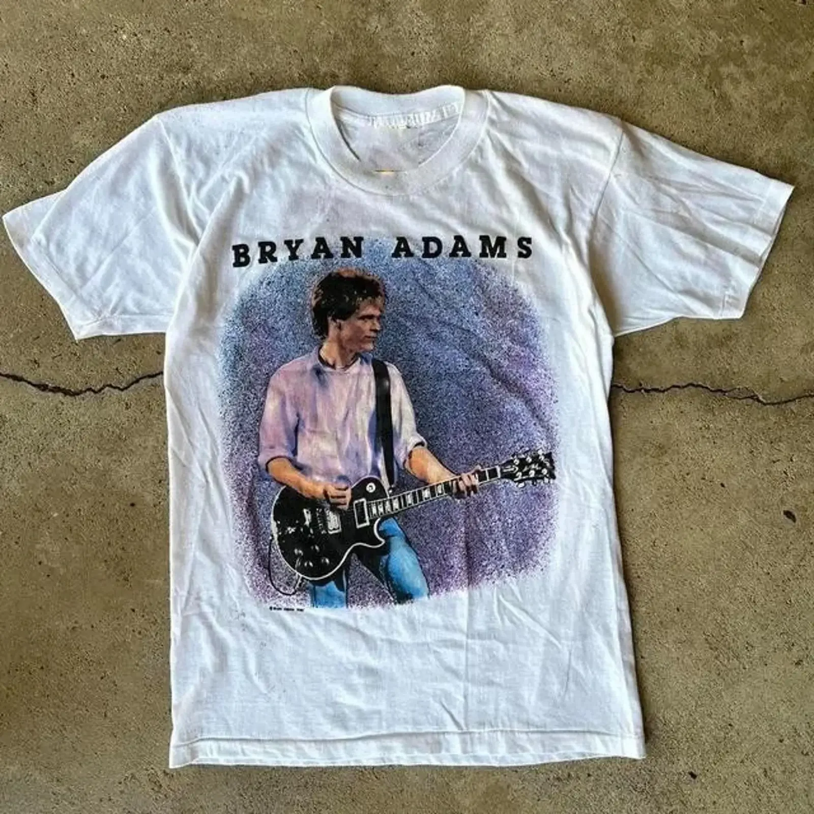 Rare Bryan Adams Music in Live T Shirt sizes S to 5XL SE698 vintage Washed Breathable Versatile Comfortable homme Casual
