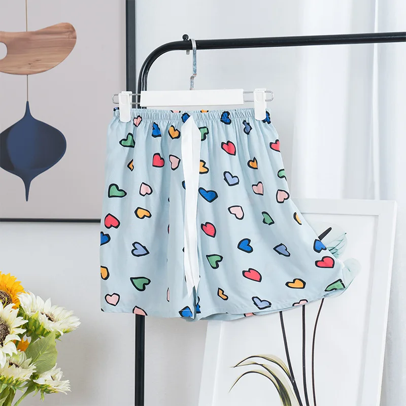 

Короткие штаны для сна, женские летние прямые брюки с героями мультфильмов, универсальная милая крутая дышащая ночная рубашка с высокой талией, женская домашняя одежда