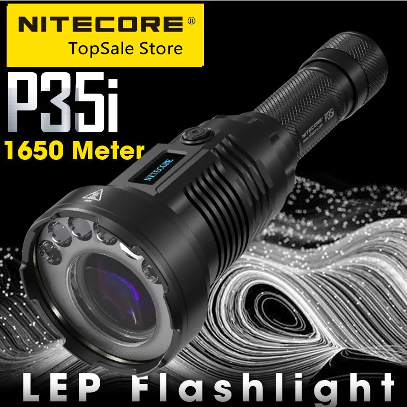 2024 Nitecore P35i 3000 Lumens Long Range LEP Flashlight 1650 M USB-C Rechargeable Torch Light Spot Flooding Lights RSW2i Remote