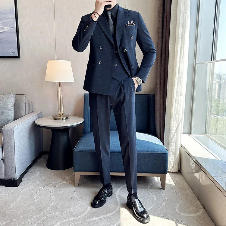 24 men's slim fit groomsmen wedding banquet suit