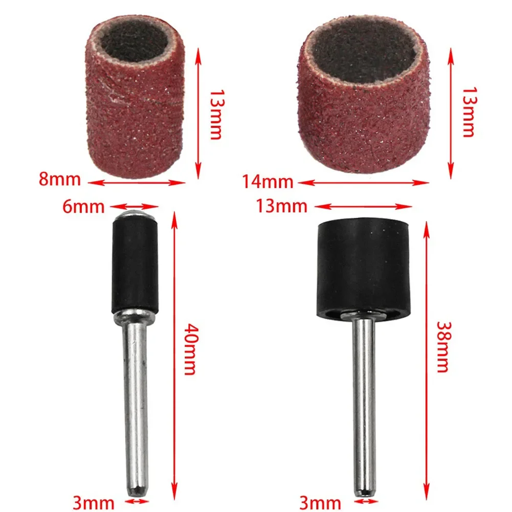22Pcs Sanding Ring With Rod Abrasive Sanding Drum Grinding Head For Rotary Tool Electric Grinder Derusting Deburring Tools
