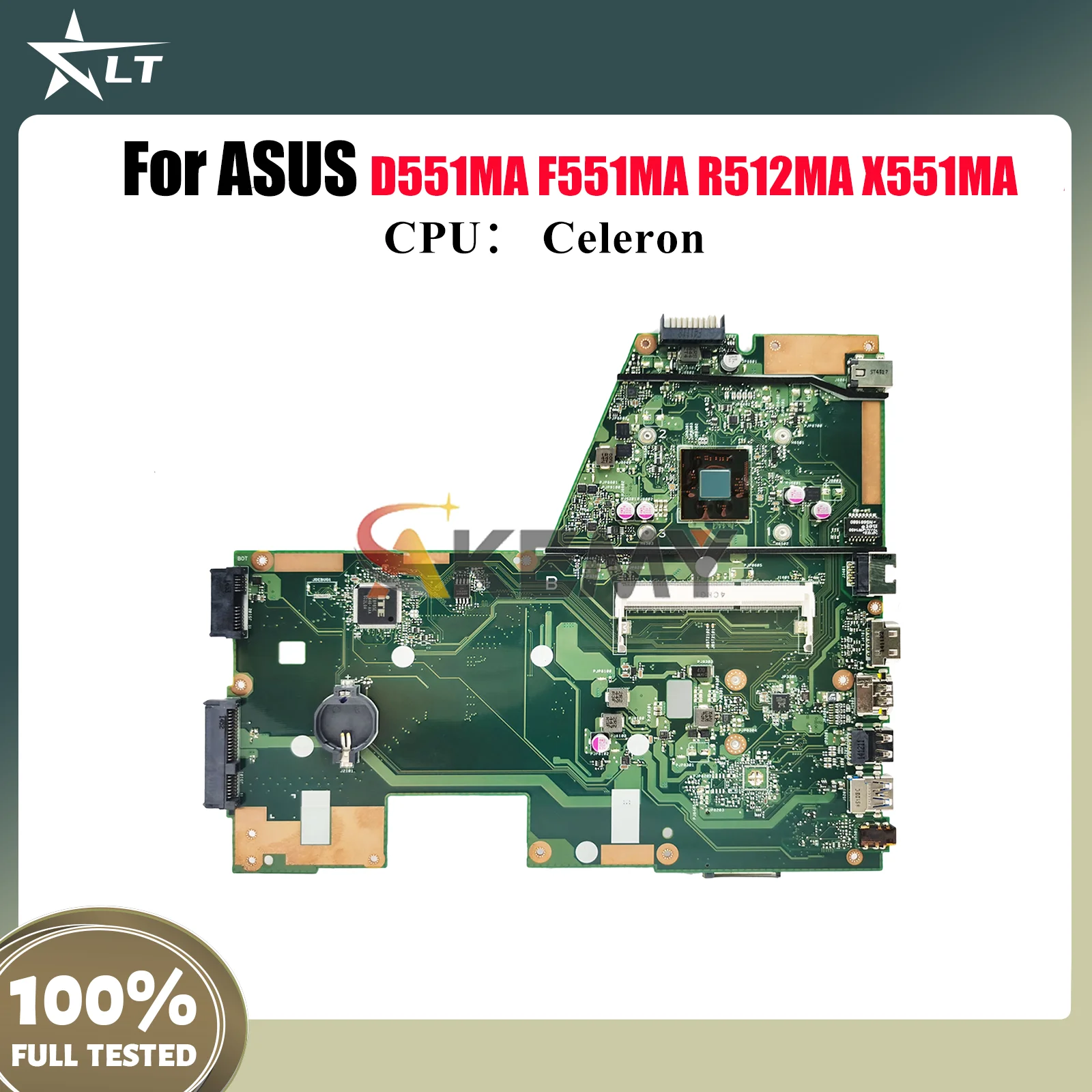 

X551MA Laptop Motherboard For ASUS VivoBook X551MA X551M F551MA D551MA R512MA Notebook Mainboard With Celeron CPU 100% tests OK