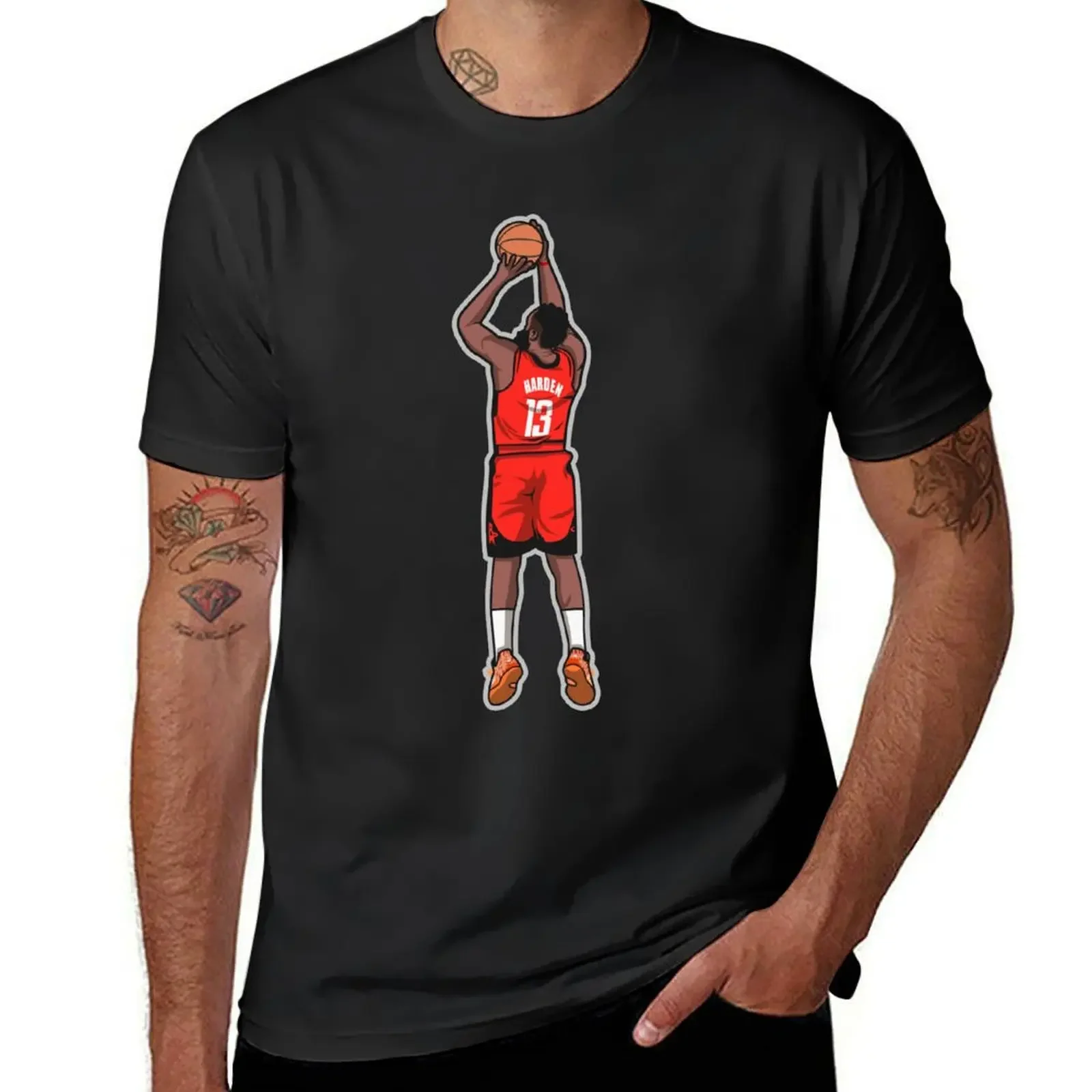 

James Harden Cartoon Style T-Shirt customizeds oversized custom t shirt man clothes t shirts for men graphic