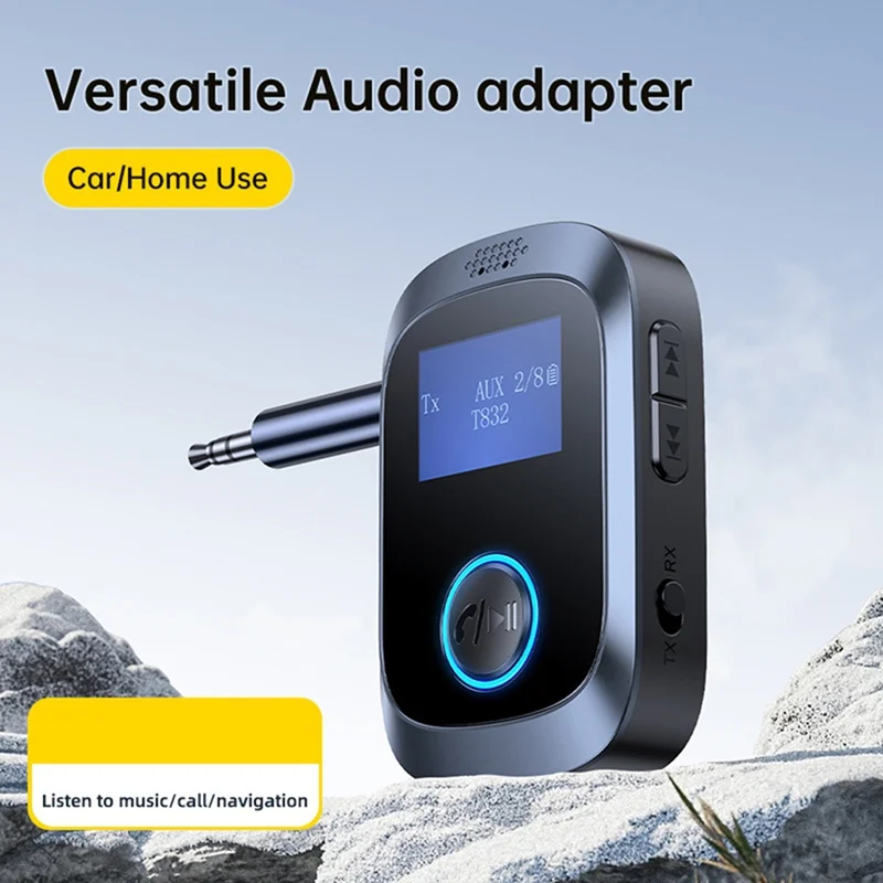 M07K-AUX Adattatore per auto Bluetooth 5.4 Ricevitore Bluetooth Ricevitore audio wireless per musica/chiamate in vivavoce