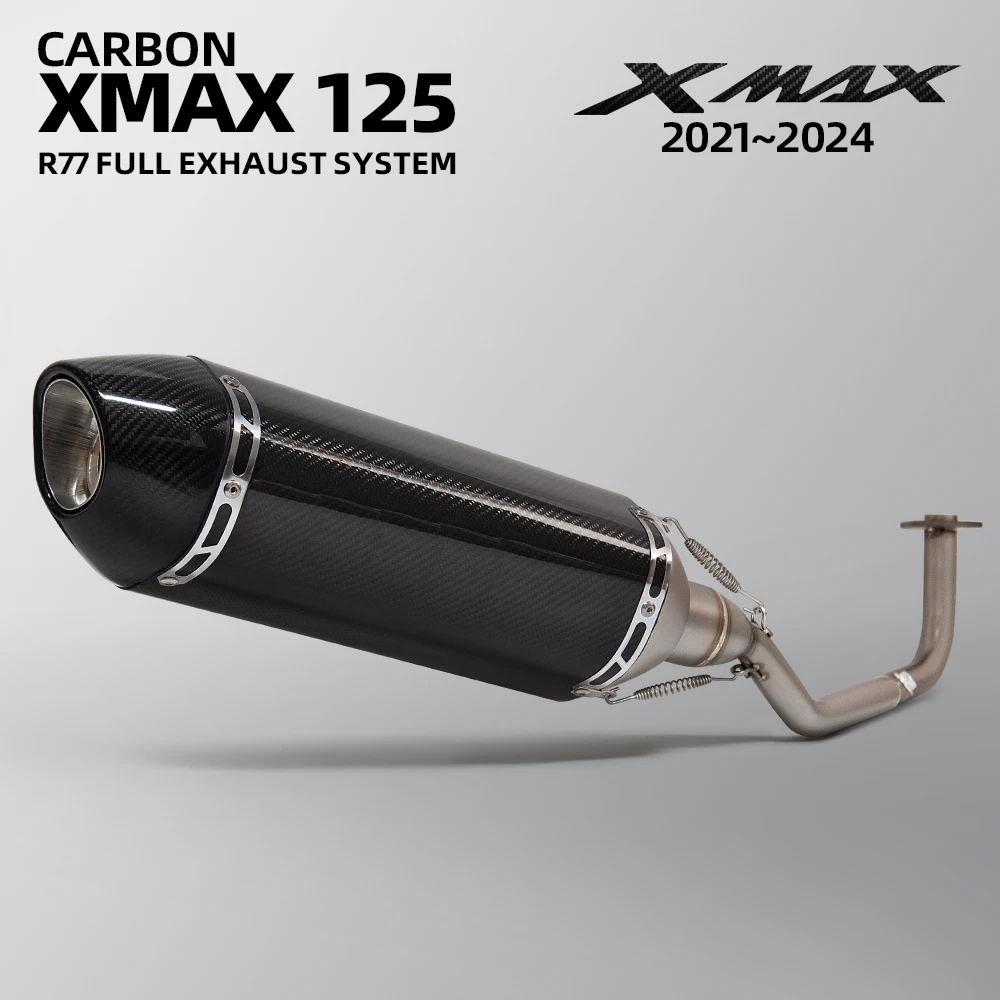 Motobike Exhaust Header Tube For Yamaha XMAX125 XMAX 125 2021-2024 Motorcycle Exhaust System Scooter Front Pipe Muffler