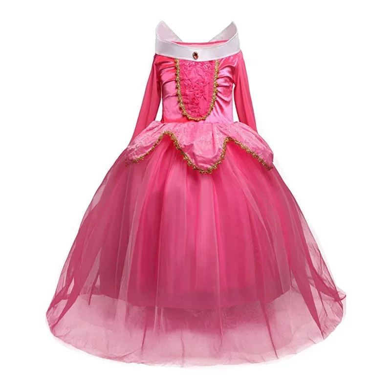 Girls Elsa Dress Snow White Belle Princess Dress Up Kids Halloween Clothes Elegant Christmas Party Dresses Gown New Elsa 2 Dress