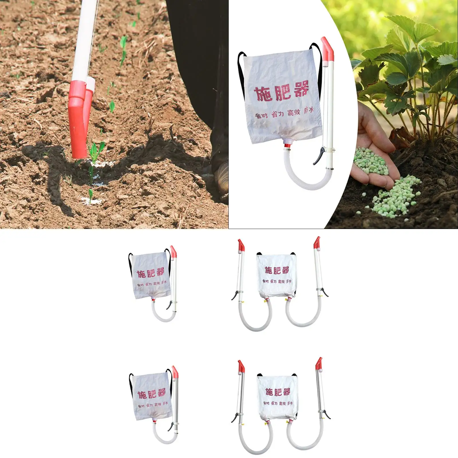 Back Carrying Woven Bag Manual Fertilizer Spreader Lightweight Labor Saving