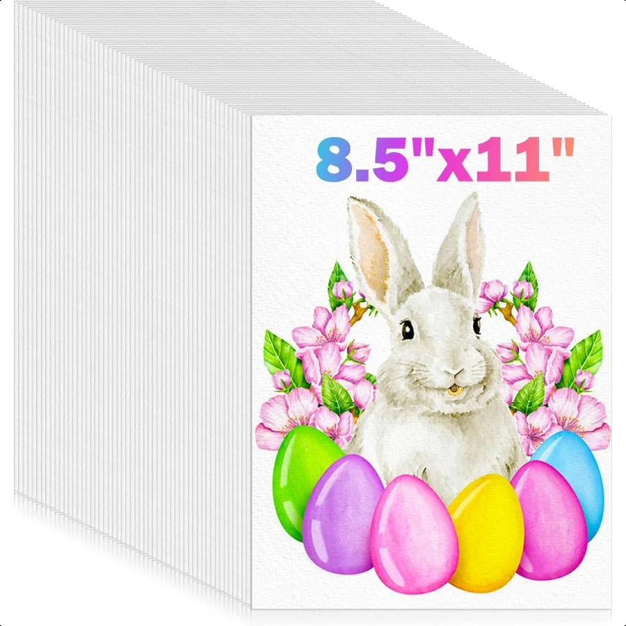 

128 Sheets Watercolor Paper Easter Basket Stuffers 8.5x11 Cold Pr Water Color Paper 140lb 300gsm Artist Sketch Easel Acrylic Pa