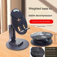 Round Metal Folding Stand 360-degree Rotating Desktop Office Stand Suitable for Mobile Phones and Tablets Compact and Convenient