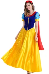 Adult Cosplay Dress Outfit Snow White Girl Princess Dress Cartoon Princess Snow White Halloween Party Costume