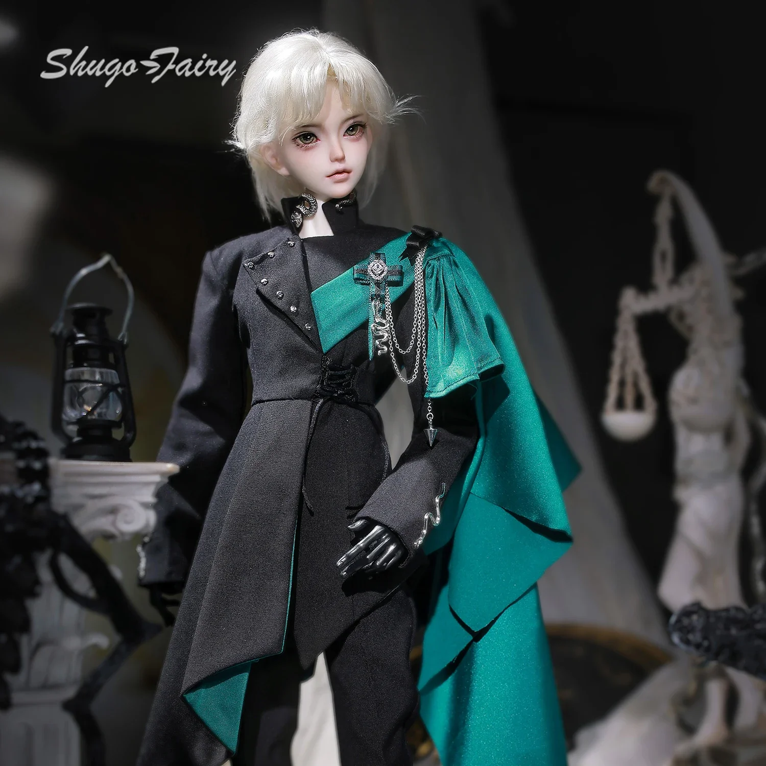 

Shugafairy Julia C 1/4 BJD Gothic Swordsman Prince - Obsidian Knight Cool Lolita Nobility Full Set Collector's Edition