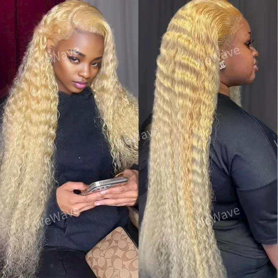 

Transparent Lace Frontal Wigs Brazilian 613 Blonde Curly 13x6 Colored 13x4 Front Wig 200% Full Remy Human Hair For Women