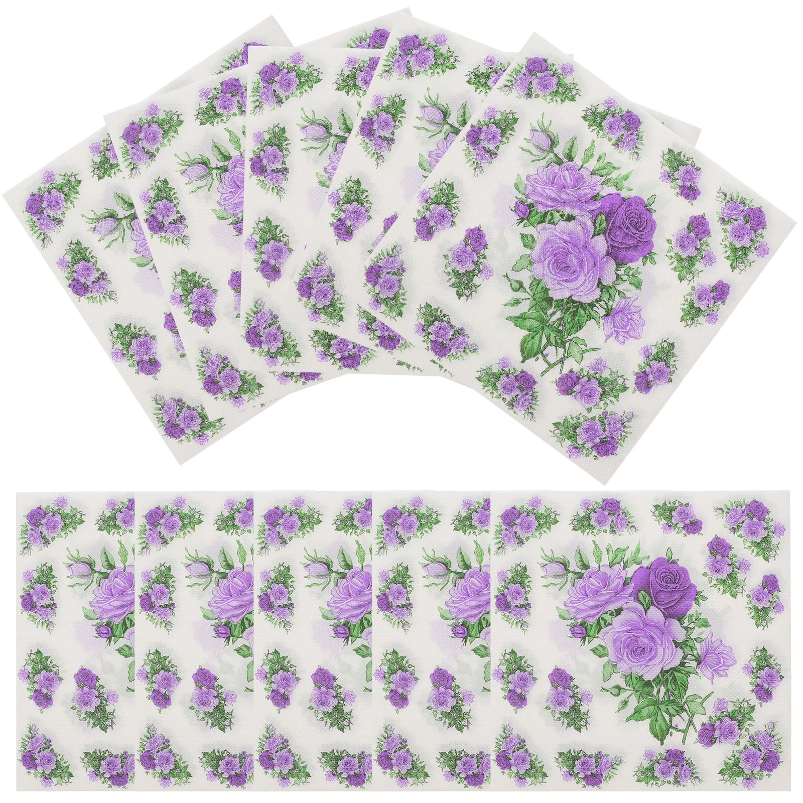 100 Vellen Bloem Servet Partij Servetten Pocket Diner Tissue Verjaardag 18G Puur Houtpulp Papier Bruiloft Decoraties