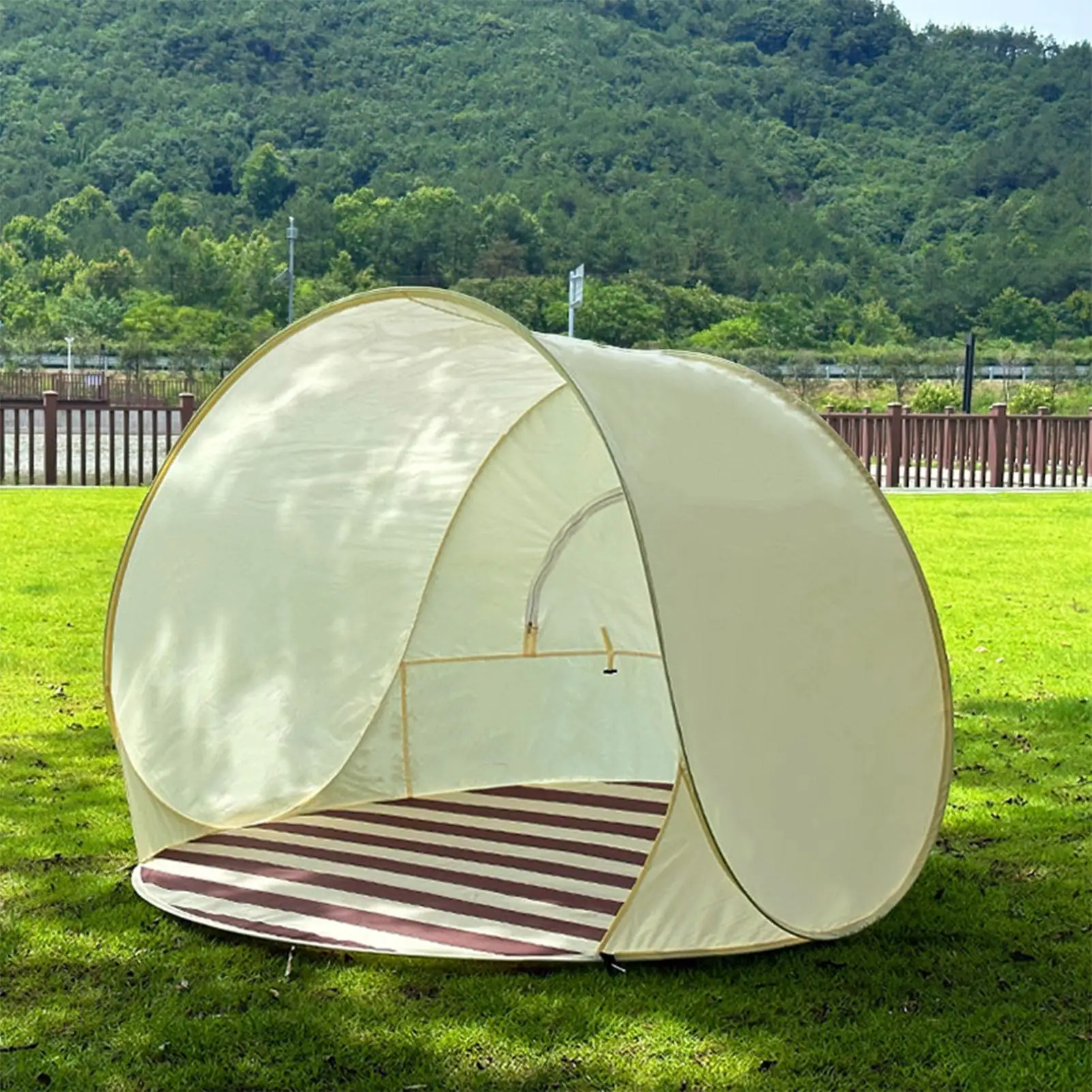 UV Protection Outdoor Portable Camping One Click Open 3-4 People Tent Large Space Garden Tent Sunshade Beach Sun Shelter Tent