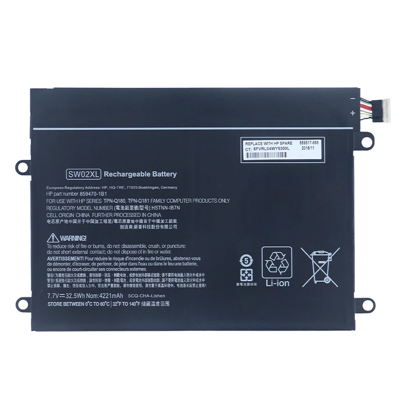 Imagem -04 - Nova Sw02xl Hstnn-ib7n 8594701b1 Bateria do Portátil para hp x2 210 g2 Tpn-q180 32.5wh Tpn-q181 859517855 7.7v 4221mah Ferramentas Gratuitas