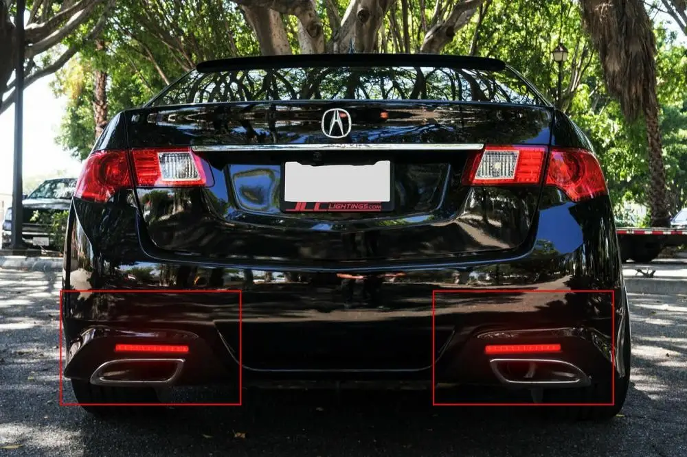 1 زوج الأحمر LED الوفير عاكس الذيل وقف ضوء مصباح ل 2009-14 أكورا TSX سيدان
