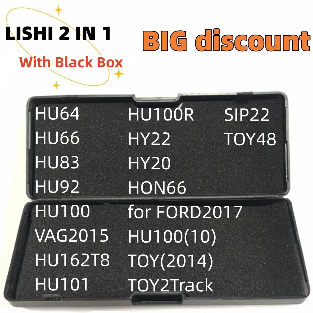 Lishi 2 in 1 HU64 HU66 HU83 HU92 HU100 VAG2015 HU101 HU100R HY20 HY22 SIP22 TOY2Track TOY(2014) TOY48 HON66 Locksmith